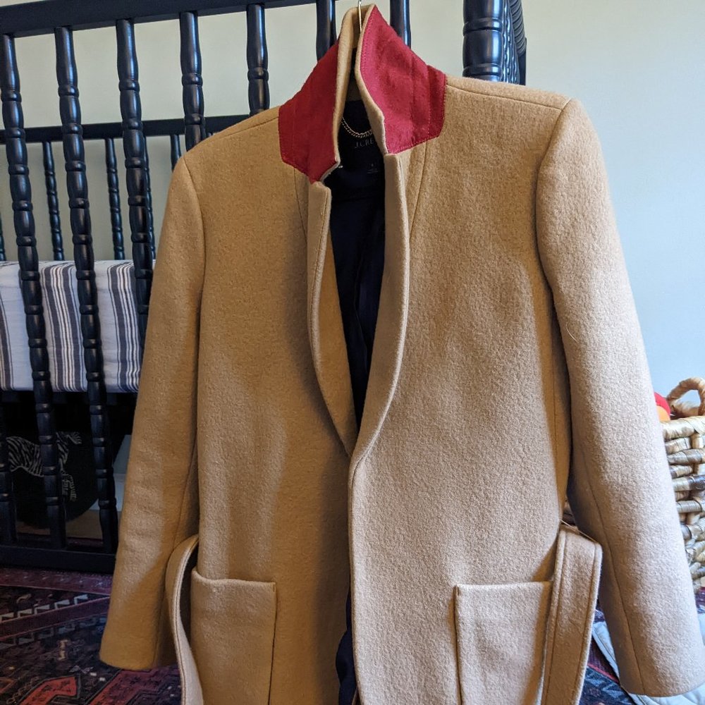 J.Crew wrap wool camel Regent blazer